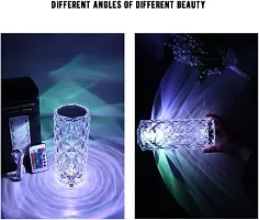 Crystal Table Lamp,Touch Remote Control Modern Nightstand Lamp,16 Colors Changing-thumb3