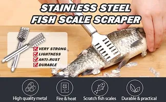 1 PCS Staineless Steel Living Fish Scale Shaver Fish Scale Scraper for Fast Cleaning Fish Skin-thumb1