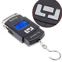 Portable Digital 50 Kg Weighing Luggage Scale with Metal Hook Weight Machine For Kitchen, Home, Traveling (Black)-thumb3