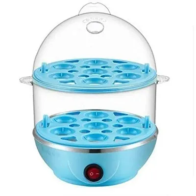 Multi-Function Electric 2 Layer Egg Boiler Cooker Steamer, Double Layer Egg Boiler Electric Automatic Off 14 Egg Poacher for Steaming, Cooking, Boiling and Frying