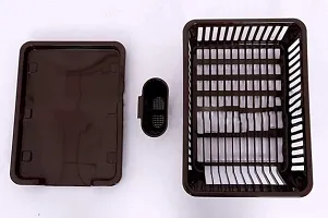 Dish Rack Utensil Drainer Drying Basket for Kitchen with draining Tray After wash Tool Cutlery Fork Organizer(BLACK)-thumb4
