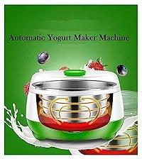 Yogurt Maker Machine, Stainless Steel Inner Container Electric Yogurt Maker, DIY Maker for Home Kitchen Plastic and Stainless Steel 1 Liter Automatic Yogurt Maker-thumb1