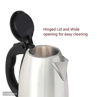 Electric Kettle Stainless Steel 2 L | 1500W | Superfast Boiling | Auto Shut-Off | Boil Dry Protection | 360deg; Rotating Base | Water Level Indicator-thumb4