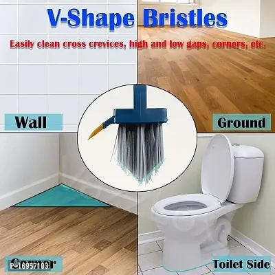 Epsilon Bathroom Tiles Cleaner Brush with Long Handle 120° Rotating Floor  Cleaning Supplies for Household, Kitchen Accessories Items 2 in 1 Floor