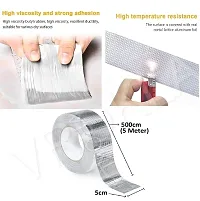 Leakage Repair Waterproof Tape for Pipe Leakage Roof Water Leakage (5cmx5m) (Silver)-thumb1