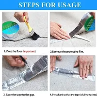 Leakage Repair Waterproof Tape for Pipe Leakage Roof Water Leakage (5cmx5m) (Silver)-thumb4