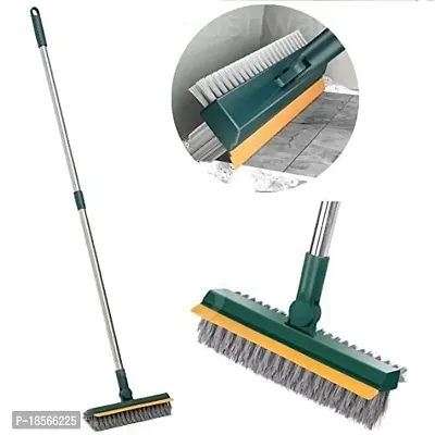 Bathroom Cleaning Brush with Wiper Upgraded 3 in 1 Tiles Cleaning Brush Bathroom Brush with L-thumb2