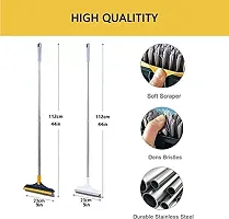 3 in 1 Bathroom Cleaning Brush with Wiper Upgraded, 180deg; Rotating Long Handle Stick Tiles Cleaning Bathroom Floor Cleaning Brush Accessories-thumb4