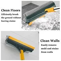Bathroom Cleaning Brush with Wiper 3 in 1 Tiles Cleaning Brush Floor Scrub Bathroom Brush with L-thumb1
