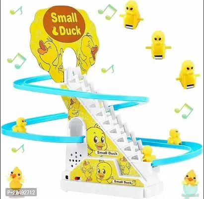 Duck Track Toys for Kids - Small Ducks Stair Climbing Toys for Kids , Escalator Toy with Lights and Music - 3 Duck Included ( Duck Track )-thumb0