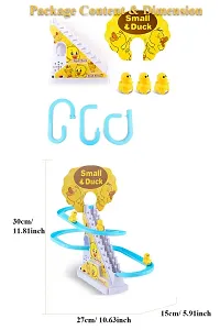 Duck Track Toys for Kids - Small Ducks Stair Climbing Toys for Kids , Escalator Toy with Lights and Music - 3 Duck Included ( Duck Track )-thumb2