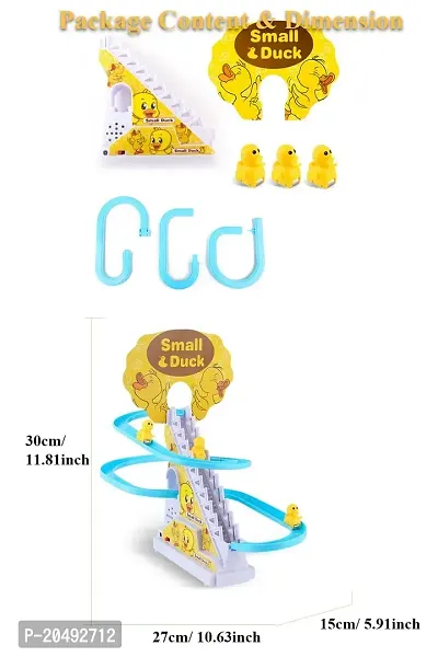 Duck Track Toys for Kids - Small Ducks Stair Climbing Toys for Kids , Escalator Toy with Lights and Music - 3 Duck Included ( Duck Track )-thumb3