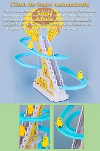 3 Duck Slide Toy Set, Funny Automatic Stair Climbing Ducklings Cartoon Race Track Set Little Lovely Duck Slide Toy Escalator Toy (Small Duck Track Racer)-thumb4