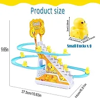 Duck Slide Toy Set, Funny Automatic Stair-Climbing Ducklings Carto, Multi-thumb3