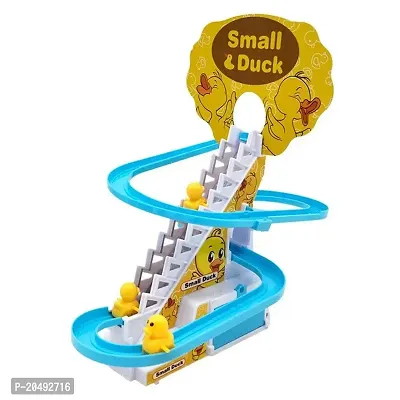 Duck Slide Toy Set, Funny Automatic Stair-Climbing Ducklings Carto, Multi-thumb5