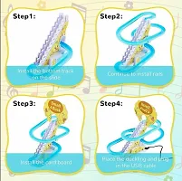 Duck Slide Toy Set, Funny Automatic Stair-Climbing Ducklings Carto, Multi-thumb2