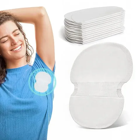 Underarms Sweat Pads Disposable Highly Absorbent Sweat Pads Cotton Anti Allergic, Anti Bacteria, Anti Smell For Men And Women (Pack of 10)