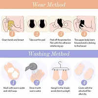 Women Lift up Invisible Bra Tape Push up Strapless Bra Self Adhesive Backless Sticky Bra Rabbits Ears Shape Breast Lift Petals Reusable Beige-thumb4