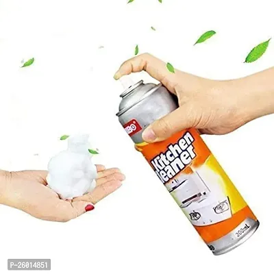 Multipurpose Bubble Foam Cleaner Kitchen Cleaner Spray Oil  Grease Stain Remover Chimney Cleaner Spray Bubble Cleaner (500 Ml)
