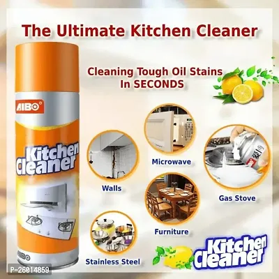 Multipurpose Bubble Foam Cleaner Kitchen Cleaner Spray Oil  Grease Stain Remover Chimney Cleaner Spray Bubble Cleaner All Purpose Foam Degreaser Spray for Kitchen Bubble Cleaner Spray, 500ml-thumb0