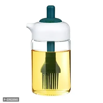 Transparent Glass Jar With Brush For Oil Ghee For Kitchen