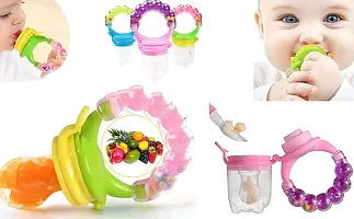 Rattle Silicone Food  Fruit Nibbler for Babies, BPA Free Fruit Feeder Pacifier Pack of 1-thumb2