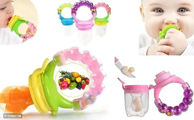 Rattle Silicone Food  Fruit Nibbler for Babies, BPA Free Fruit Feeder Pacifier Pack of 1-thumb3