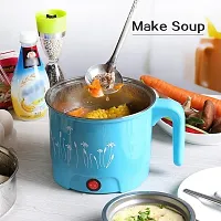 Electric Multifunction Cooking Pot 1.8 Litre Multi-Purpose Cooker Mini Electric Cooker Steamer Cook pots for Cook Noodles/hot Pot/Rice Porridge for Home, Office and Travel-thumb1