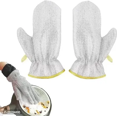 Multifunctional Wire Dishwashing Steel Wire Insulated Waterproof Gloves - 2 Pc-thumb0