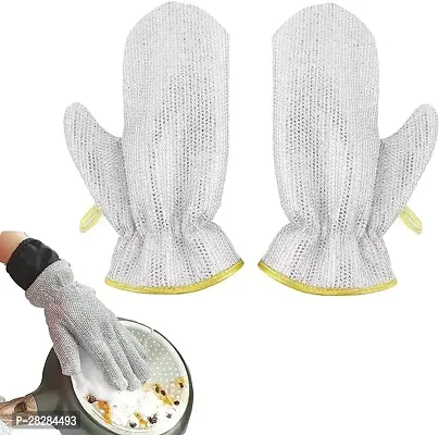 Multifunctional Wire Dishwashing Steel Wire Insulated Waterproof Gloves - 2 Pc-thumb4