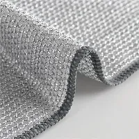 Customized Double-Sided Silver Wire Dishcloth Non Stick Oil Steel Wire Pack of 5-thumb3