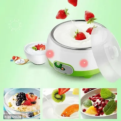 Yoghourt Machine, 1L Automatic Digital Stainless Steel Liner Yogurt Maker Machine(Multicolor)-thumb0