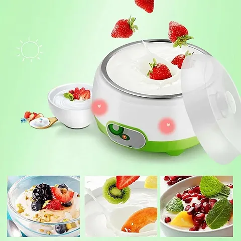 Yoghourt Machine, 1L Automatic Digital Stainless Steel Liner Yogurt Maker Machine(Multicolor)