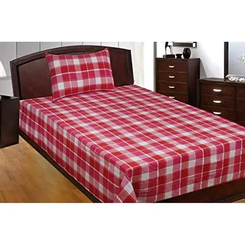 NewLadiesZone 250 TC Cotton Single Bedsheet with 1 Pillow Covers , Bedsheet: 60 X 90 inches or 152 x 224 cm, Pillow Cover: 17 x 27 inches or 43 x 68 cm