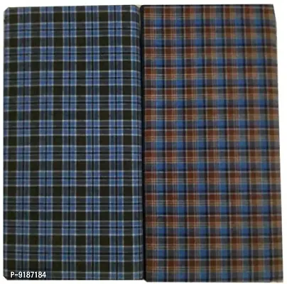 Cotton stithed lungi  2 Mtr Set of 2PCS-thumb0