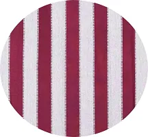 Maroon Strip Door Curtains Set of 2 100% Cotton-thumb1