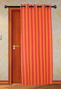 Blue Stripe Ring Door Curtain Sent of 2 100% Cotton-thumb2