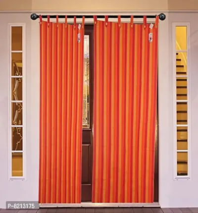 RED Stripe Loop Door Curtain Set of 3 PCS-thumb4