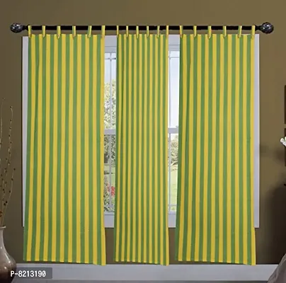 RED Stripe Loop Door Curtain Set of 3 PCS