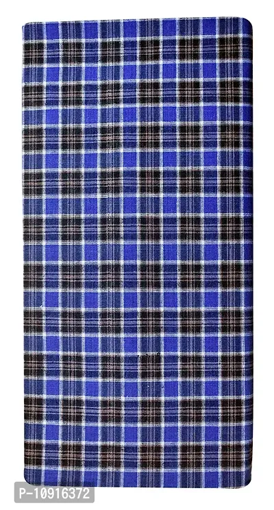 Stylish Fancy Cotton Checked 2Mtr Lungis For Men Pack Of 1-thumb0