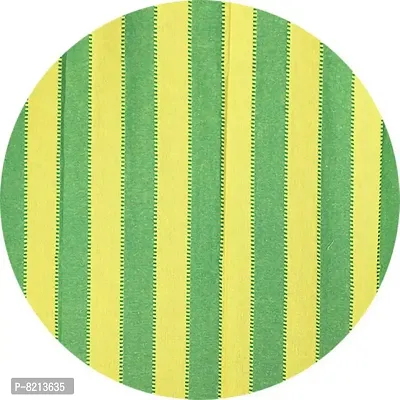 Green Yellow Strip Loop Door Curtain Set of 4 100% Cotton-thumb2