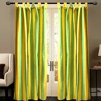 Red Stripe Loop Door Curtain Set of 3 PCS-thumb2