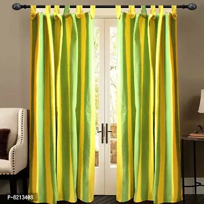 Red Stripe Loop Door Curtain Set of 3 PCS-thumb3