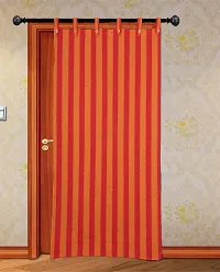 Red Stripe Loop Door Curtain Set of 3 PCS-thumb3