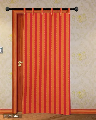 Red Stripe Loop Door Curtain Set of 3 PCS-thumb4