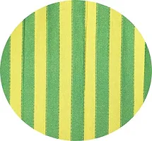 Green Yellow Strip Loop Door Curtain Set of 4PCS 100% Cotton-thumb1