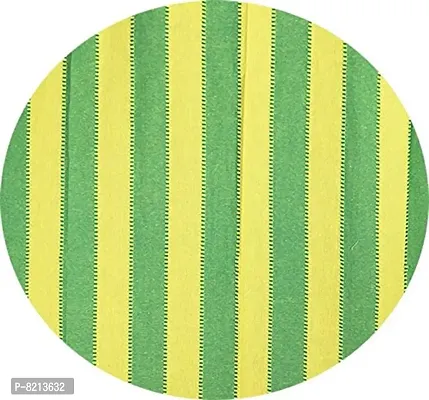 Green Yellow Strip Loop Door Curtain Set of 4PCS 100% Cotton-thumb2