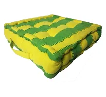 New Ladies Zone Striped Floor Cushion Pack of 1   (40 cm X 40 cm, 14 x 14 inch) 100% Cotton 1200 g Filling-thumb1