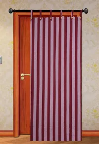 RED Stripe Loop Door Curtain Set of 3 PCS-thumb2