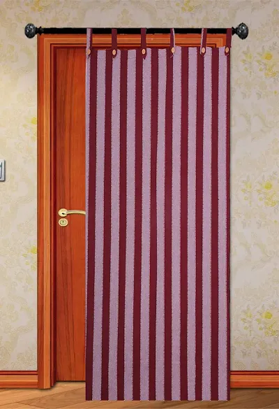 RED Stripe ringe Door Curtain Set of 1 PCS